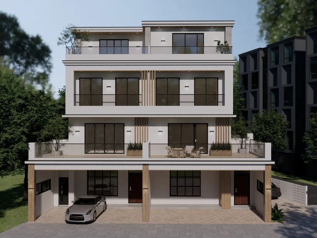 三戶外觀模擬圖
