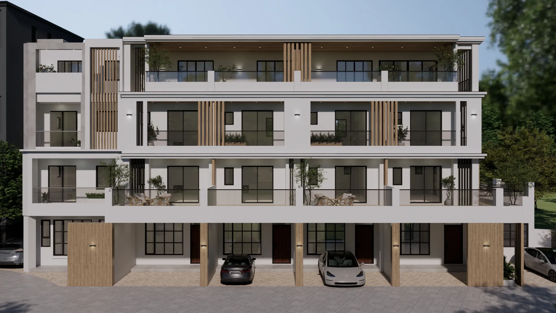 五戶外觀模擬圖